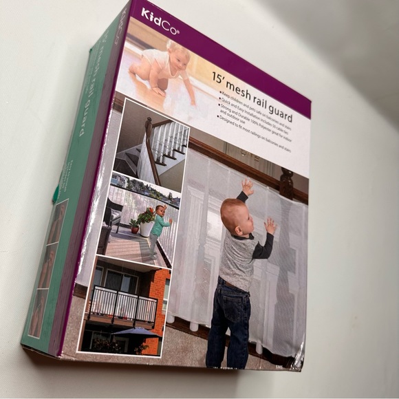 KidCo S305 15-Feet Stretchy See-Through Mesh Protective Railing Guard, White - Picture 2 of 6